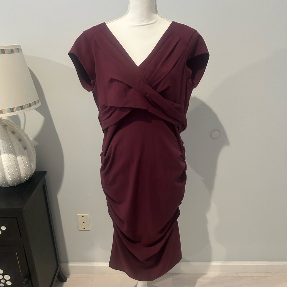 Bcbgmaxazria  VITA  ruched Bodycon crepe stretch Dress